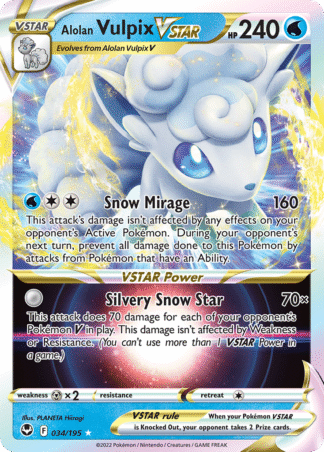 Alolan Vulpix VSTAR 34 / 195