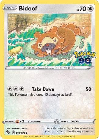 Bidoof 59 / 78