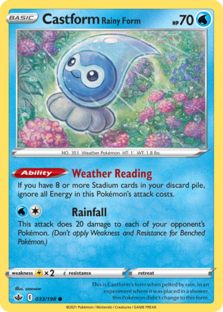 Castform Rainy Form 33 / 198