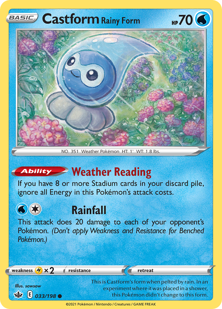 Castform Rainy Form 33 / 198