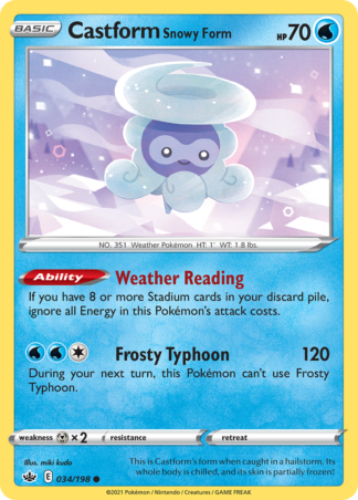 Castform Snowy Form 34 / 198