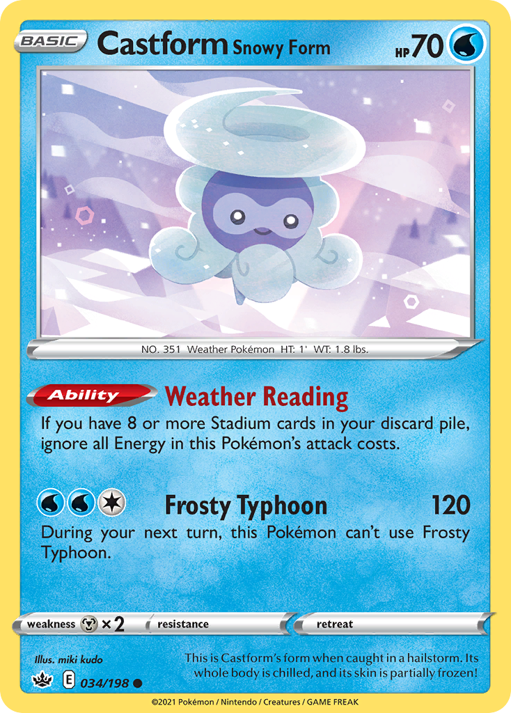 Castform Snowy Form 34 / 198