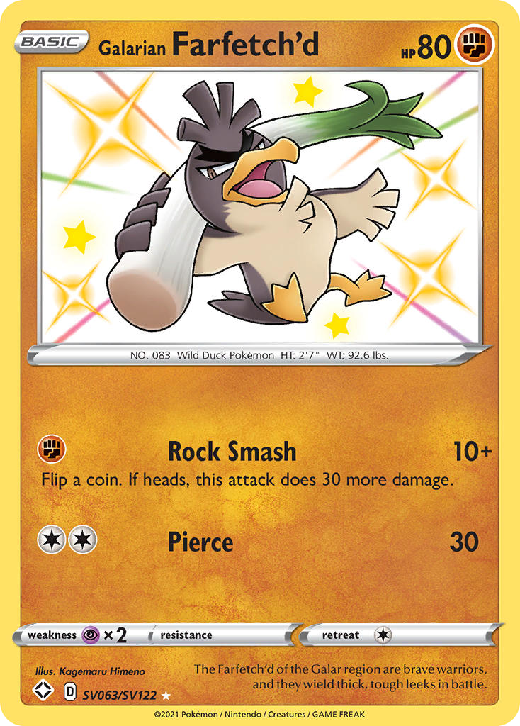Galarian Farfetch’d SV063 / 72