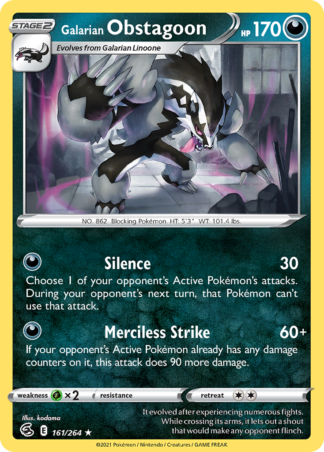 Galarian Obstagoon 161 / 264
