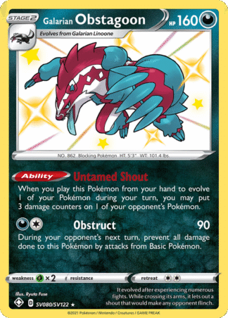 Galarian Obstagoon SV080 / 72