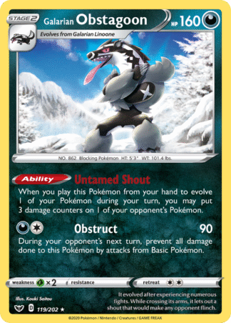 Galarian Obstagoon 119 / 202