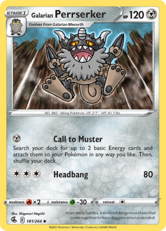 Galarian Perrserker 181 / 264