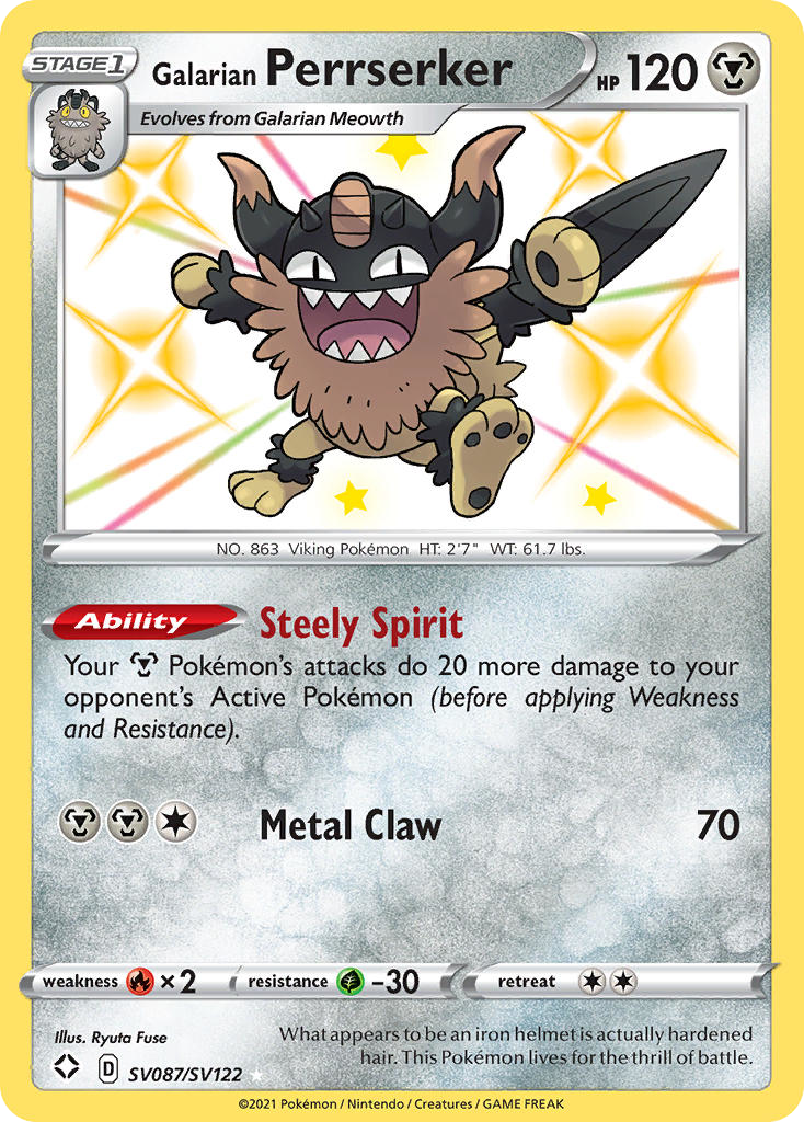 Galarian Perrserker SV087 / 72