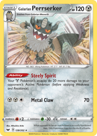 Galarian Perrserker 128 / 202