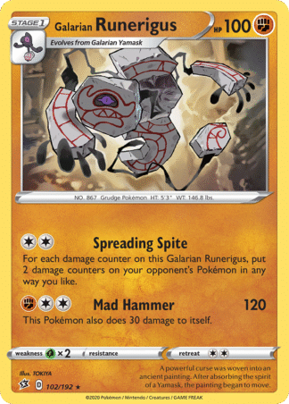 Galarian Runerigus 102 / 192