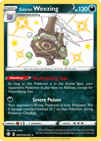 Galarian Weezing SV077 / 72