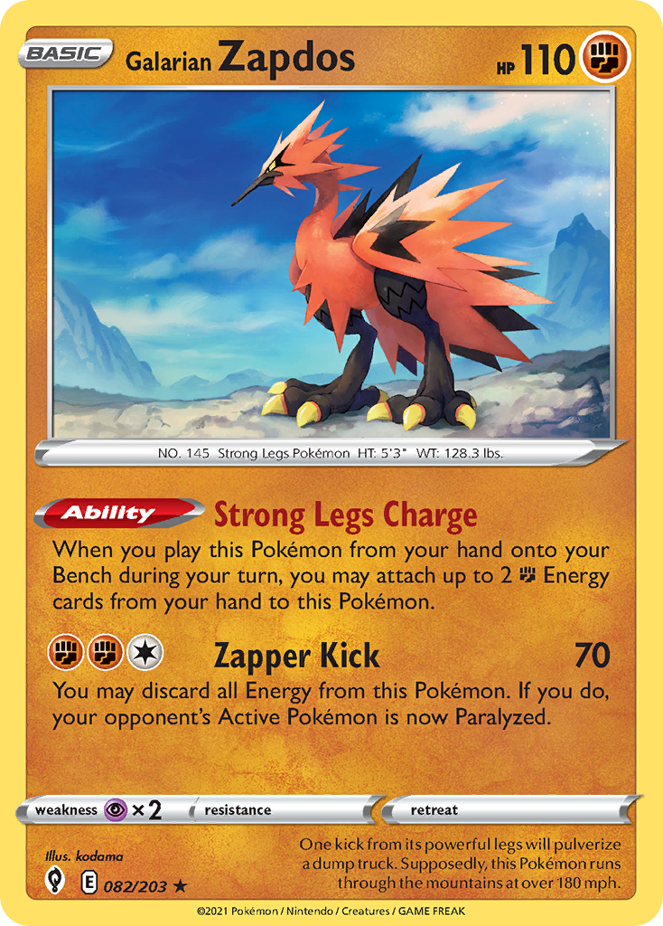 Galarian Zapdos 82 / 203