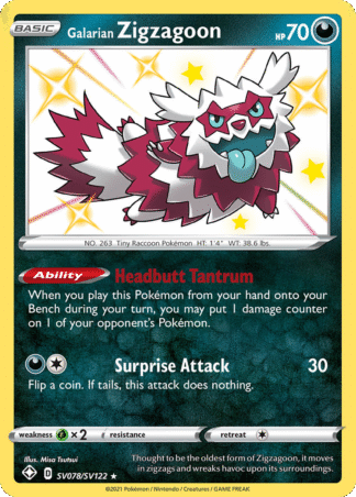 Galarian Zigzagoon SV078 / 72