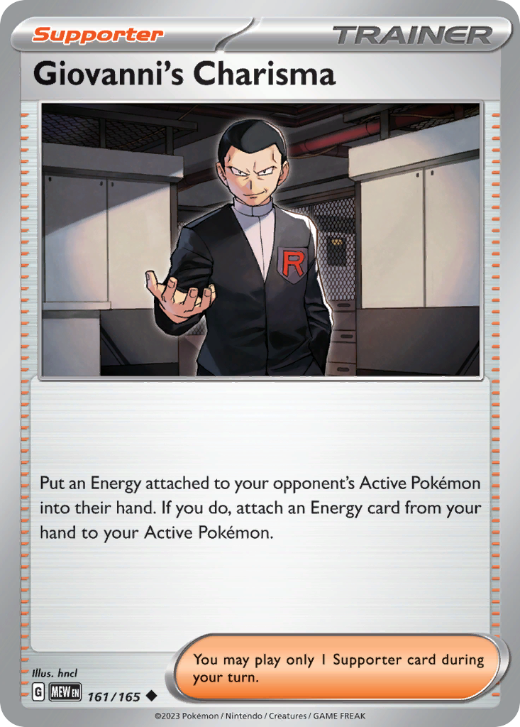 Giovanni's Charisma 161 / 165