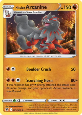 Hisuian Arcanine 71 / 189