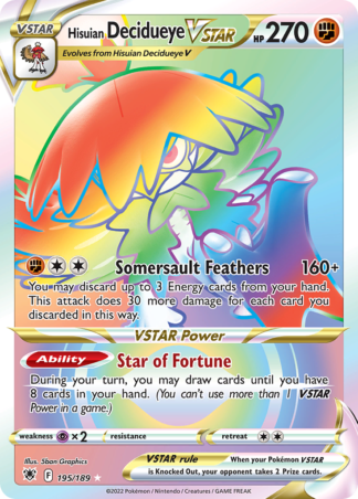 Hisuian Decidueye VSTAR 195 / 189