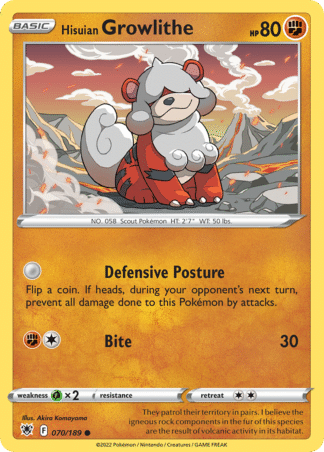 Hisuian Growlithe 70 / 189