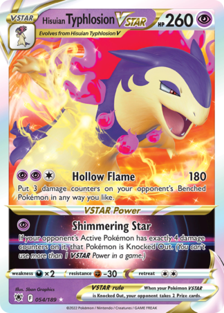 Hisuian Typhlosion VSTAR 54 / 189