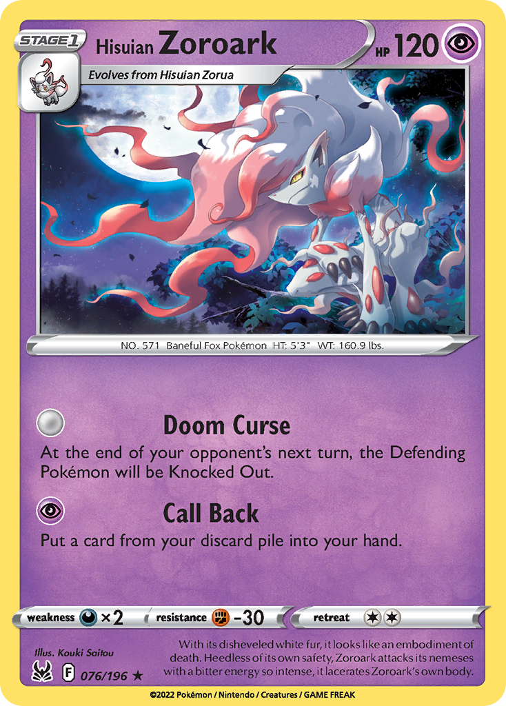 Hisuian Zoroark 76 / 196