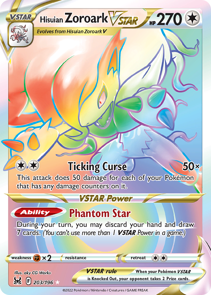 Hisuian Zoroark VSTAR 203 / 196