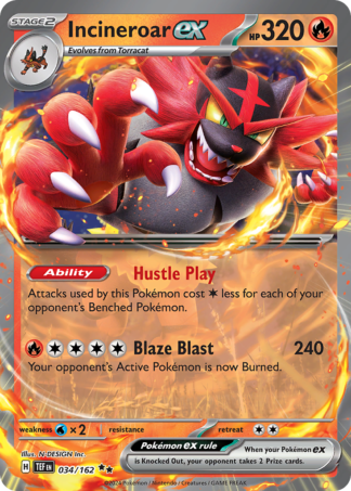 Incineroar ex 34 / 162
