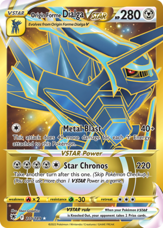 Origin Forme Dialga VSTAR 210 / 189