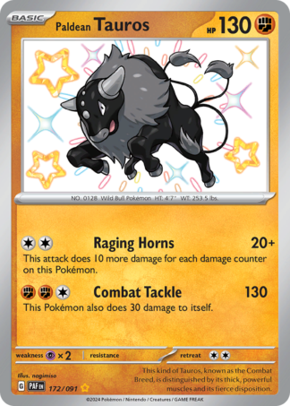 Paldean Tauros 172 / 91