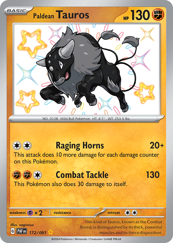 Paldean Tauros 172 / 91