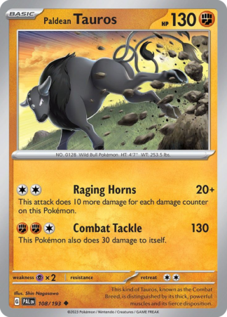 Paldean Tauros 108 / 193