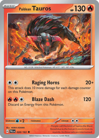 Paldean Tauros 28 / 193