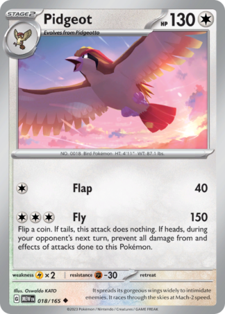 Pidgeot 18 / 165