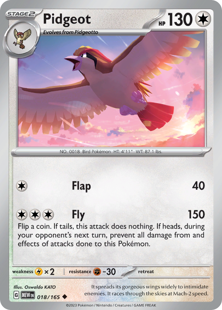 Pidgeot 18 / 165