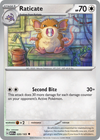 Raticate 20 / 165
