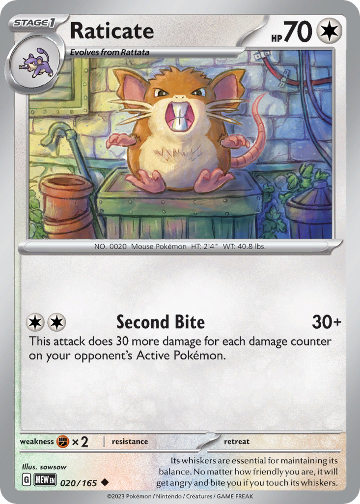 Raticate 20 / 165