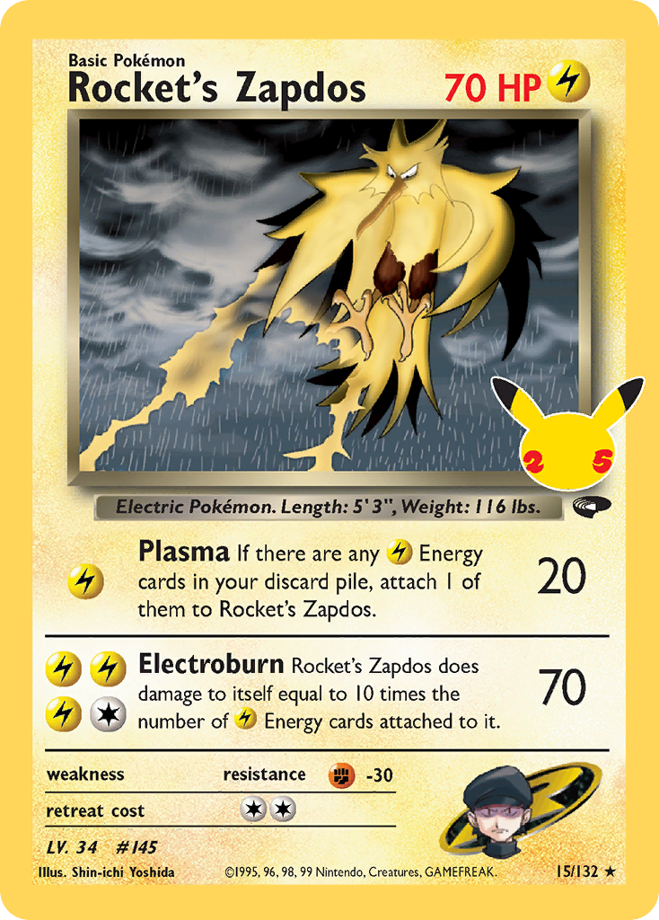 Rocket’s Zapdos 15 / 25