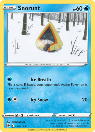 Snorunt 34 / 172