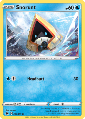Snorunt 34 / 159