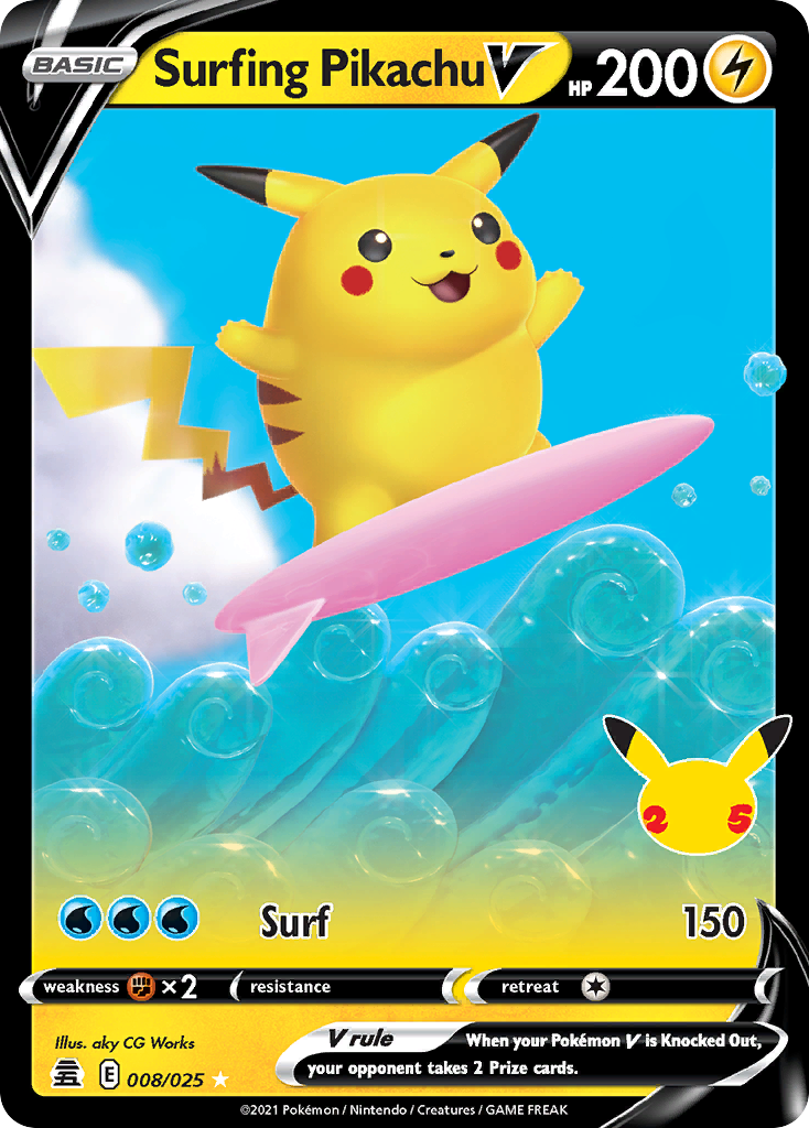 Surfing Pikachu V 8 / 25