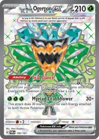Teal Mask Ogerpon ex 190 / 167