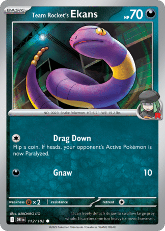Team Rocket’s Ekans 112 / 182