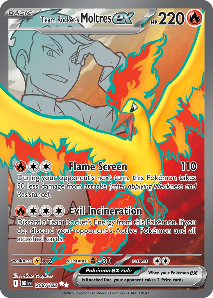 Team Rocket's Moltres ex 208 / 182
