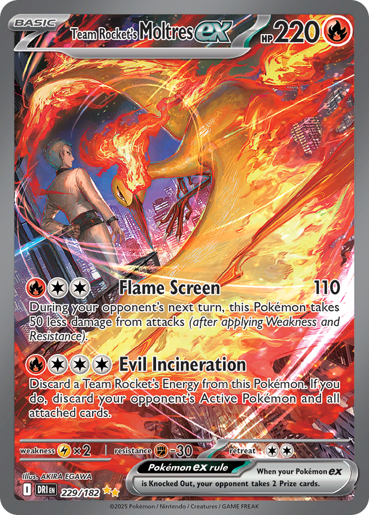 Team Rocket's Moltres ex 229 / 182