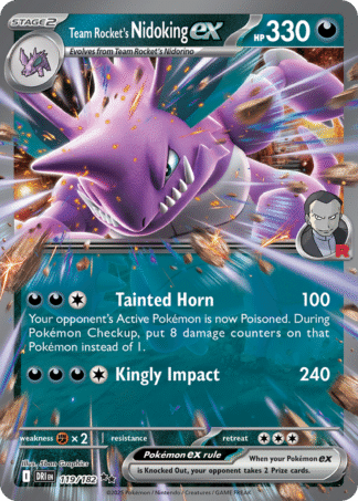 Team Rocket’s Nidoking ex 119 / 182