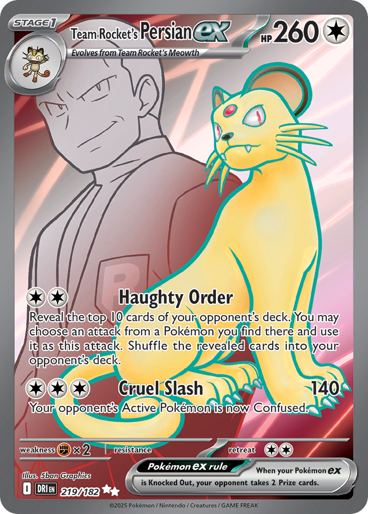 Team Rocket's Persian ex 219 / 182
