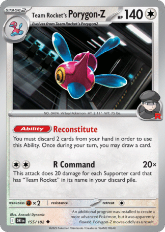 Team Rocket’s Porygon-Z 155 / 182
