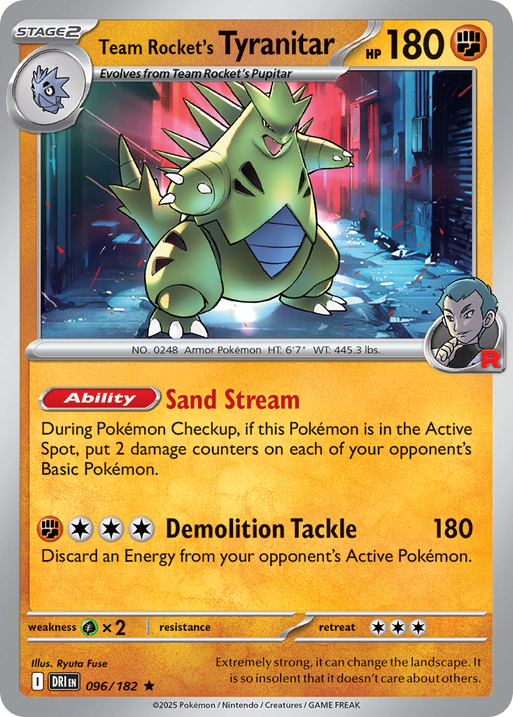 Team Rocket’s Tyranitar 96 / 182