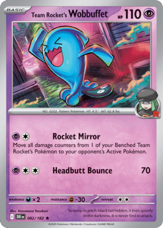 Team Rocket’s Wobbuffet 82 / 182