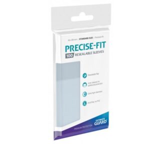 Ultimate Guard – Precise-Fit Sleeves Standard Size (100) – Resealable Sleeves (64×89)