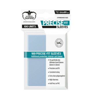 Ultimate Guard – Precise-Fit Sleeves Standard Size (100) – Top-Loading (64×89)