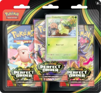 Perfect Order: Chikorita 3-Pack Blister *FORUDBESTILLING*